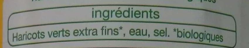 Auchan Haricots verts extra fins Issus de l'agriculture biologique packshot