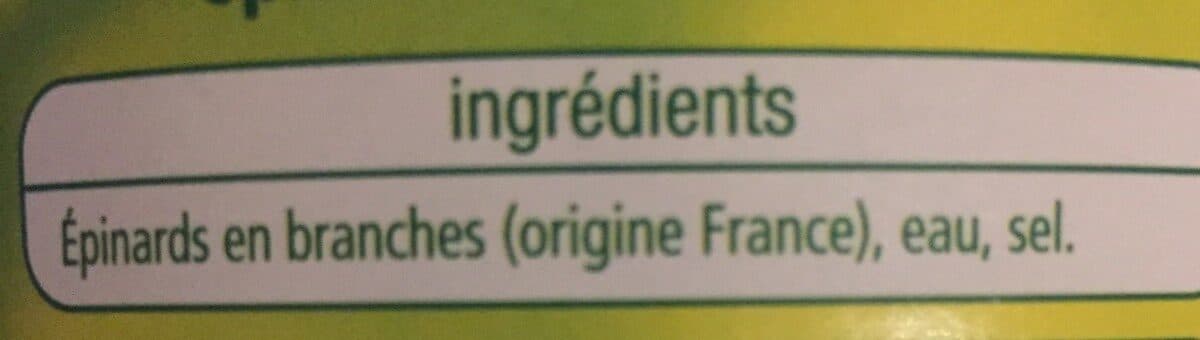 Auchan Epinards en branches packshot