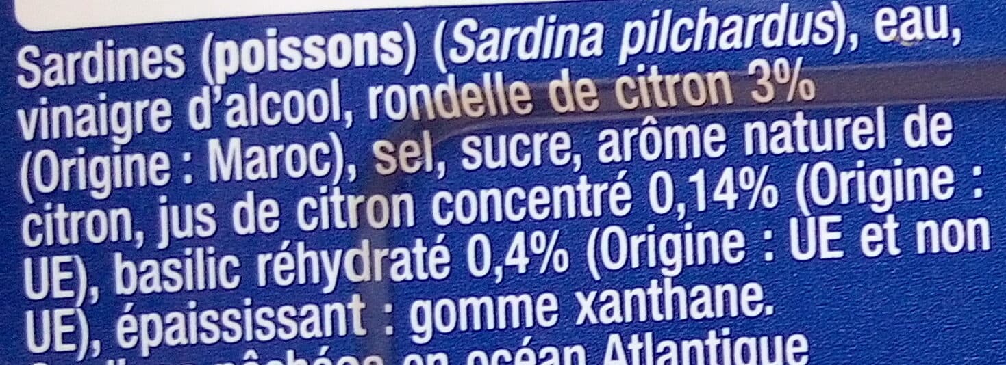 Auchan Sardines marinade citron packshot