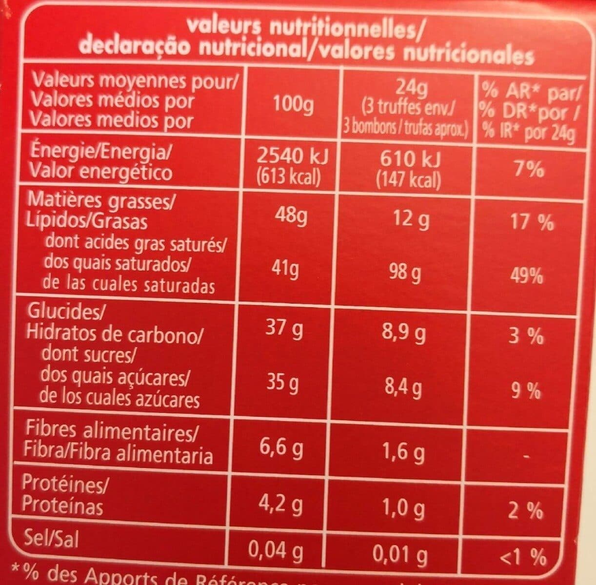 Vendome Les truffes fantaisie chocolat - intense packshot