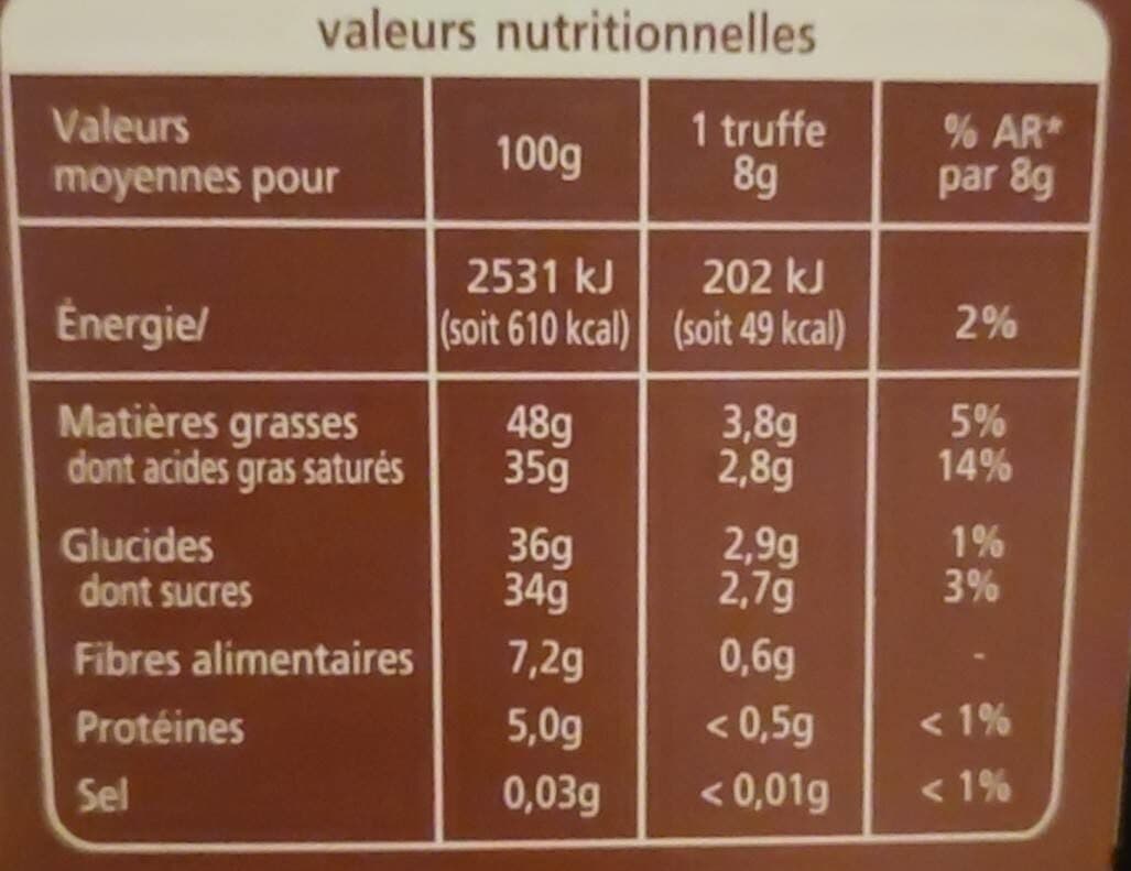 Vendôme Truffes fantaisie chocolat - éclats de fèves de cacao packshot