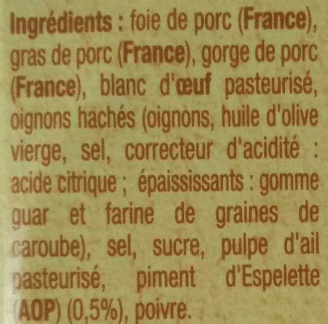Auchan Pâté au piment d'Espelette en verrine - recette basque artisanale packshot