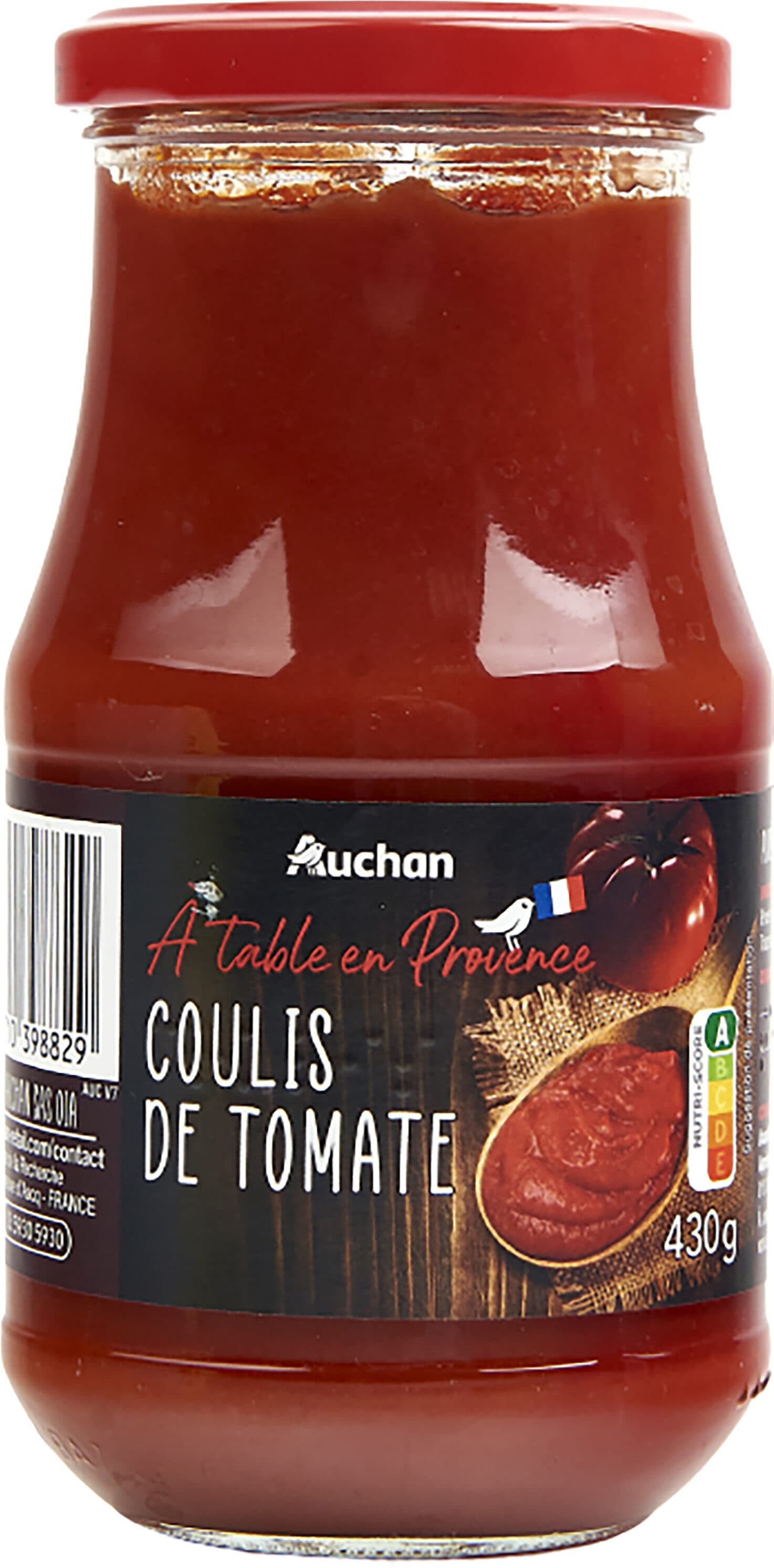 Auchan Coulis de tomate à l'huile d'olive vierge extra 1.1% packshot