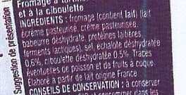 Auchan Mon moment fromager Échalote et Ciboulette packshot