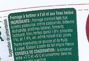 Auchan Mon moment Fromager Ail et Fines Herbes packshot