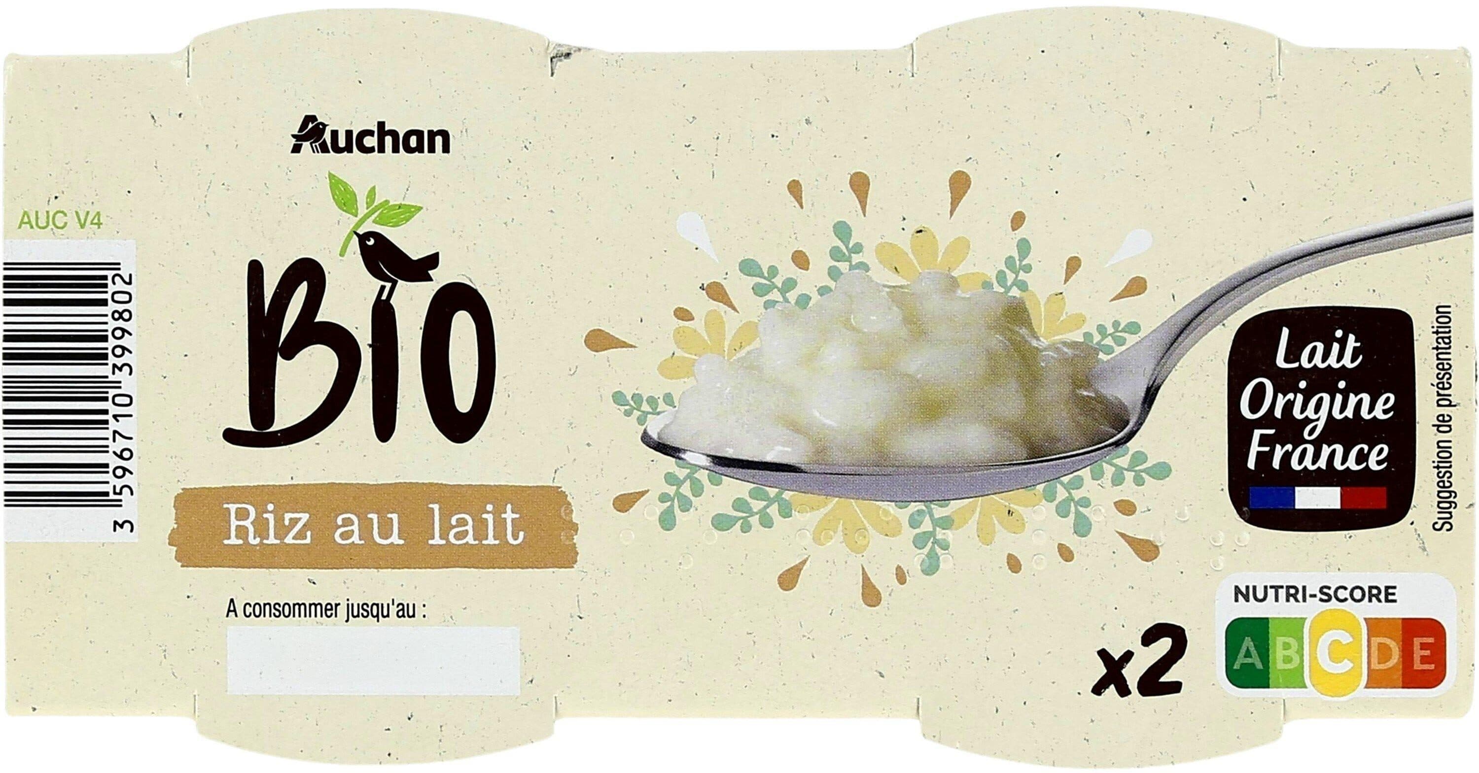 Auchan Riz au lait Bio packshot
