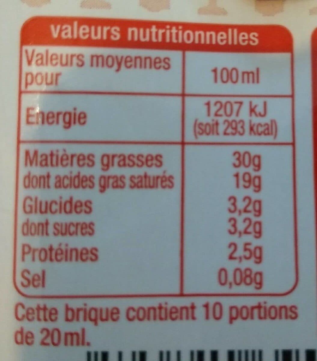 Auchan Crème entière fluide30% mat. gr. packshot