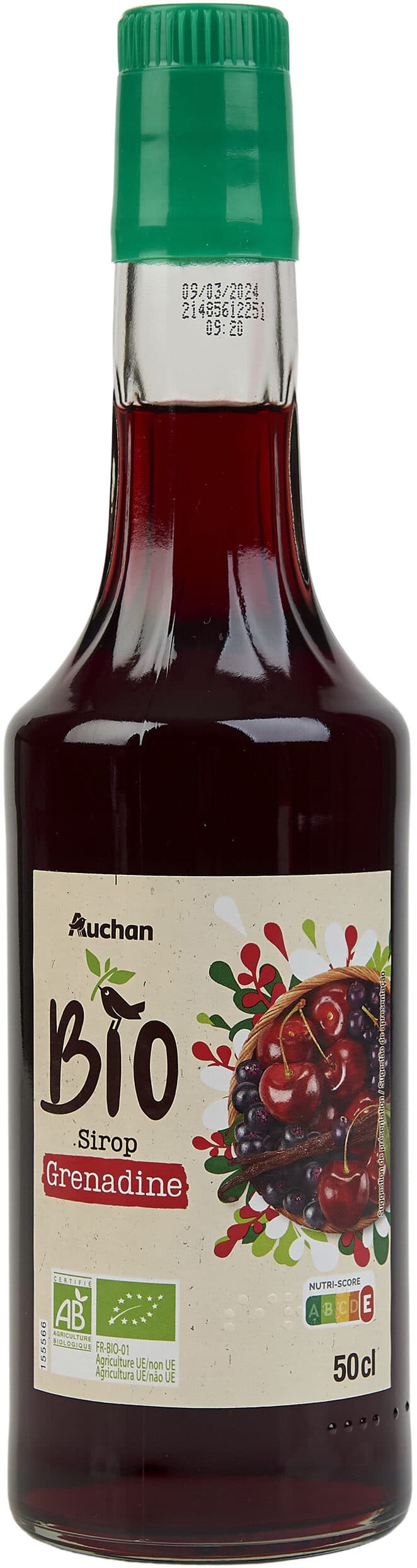 Auchan Bio Sirop grenadine bio packshot
