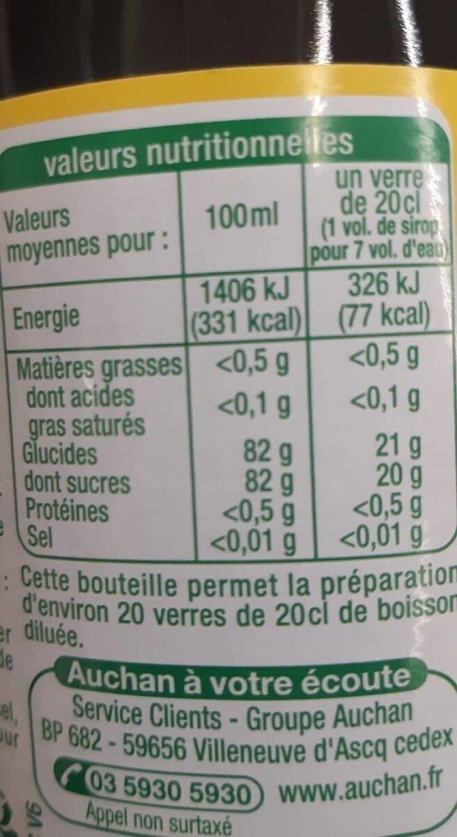 Auchan Bio Sirop grenadine bio packshot