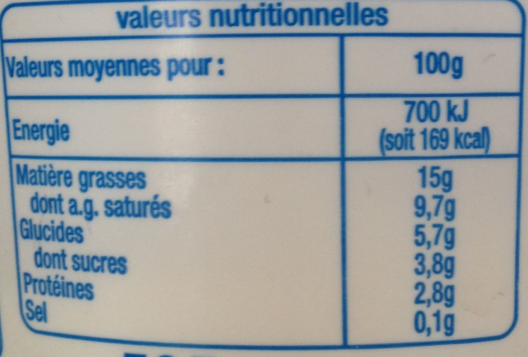Auchan Crème légère ÉPAISSE15% Mat. Gr. packshot