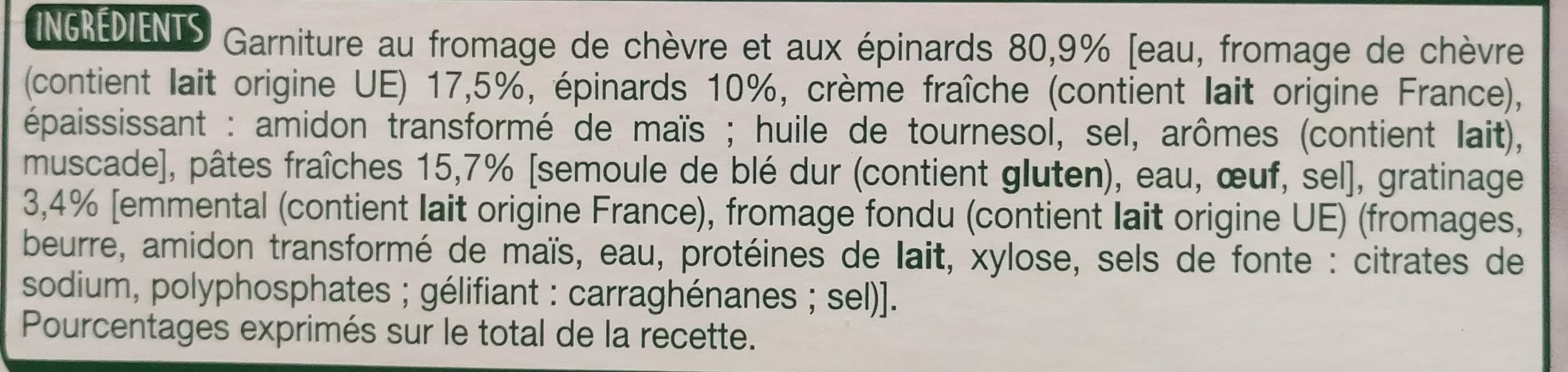 Auchan Lasagne chèvre épinards packshot