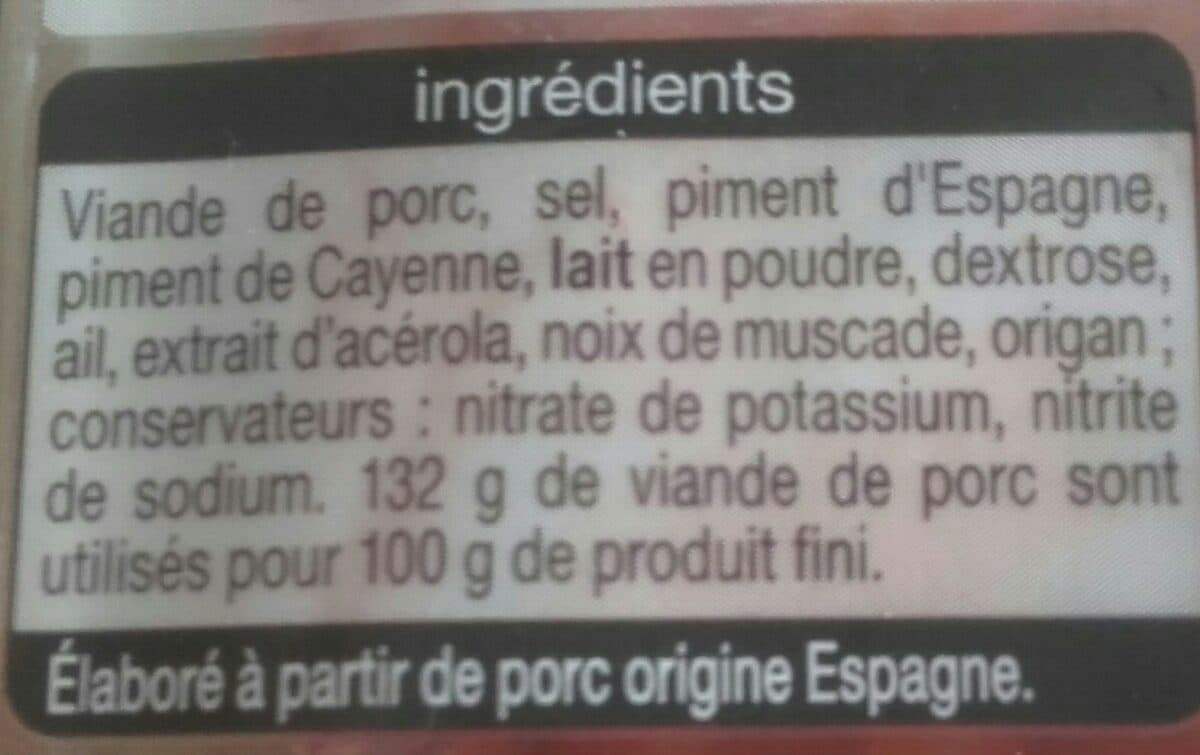 Auchan Chorizo Doux - 24T 120g packshot