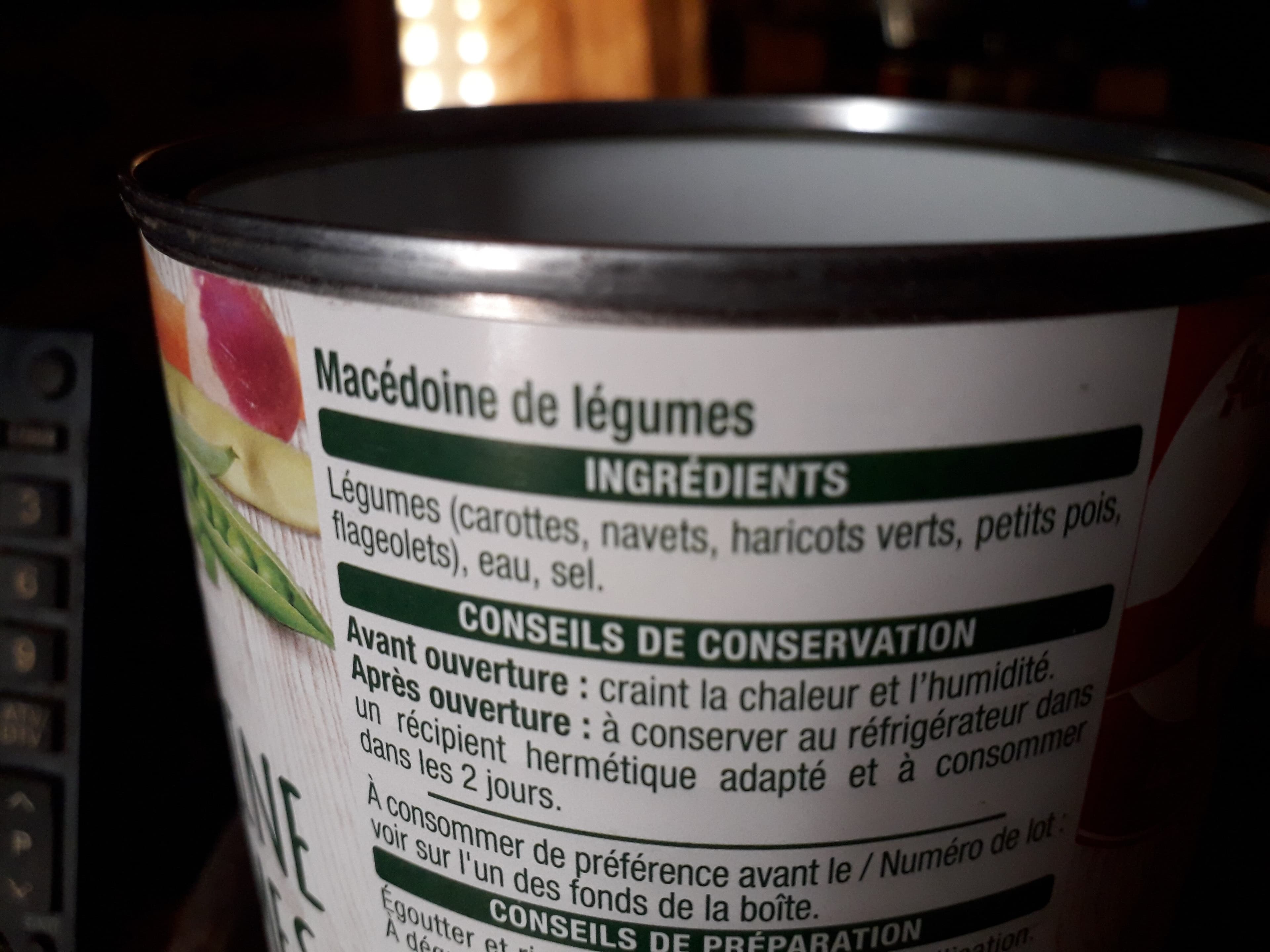 Auchan Macédoine de légumes packshot