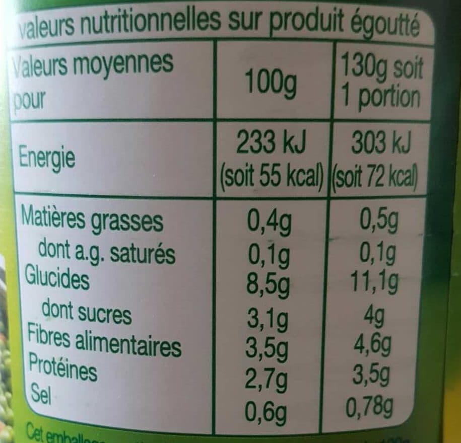 Auchan Petits pois carottes à l'étuvée extra-fins packshot