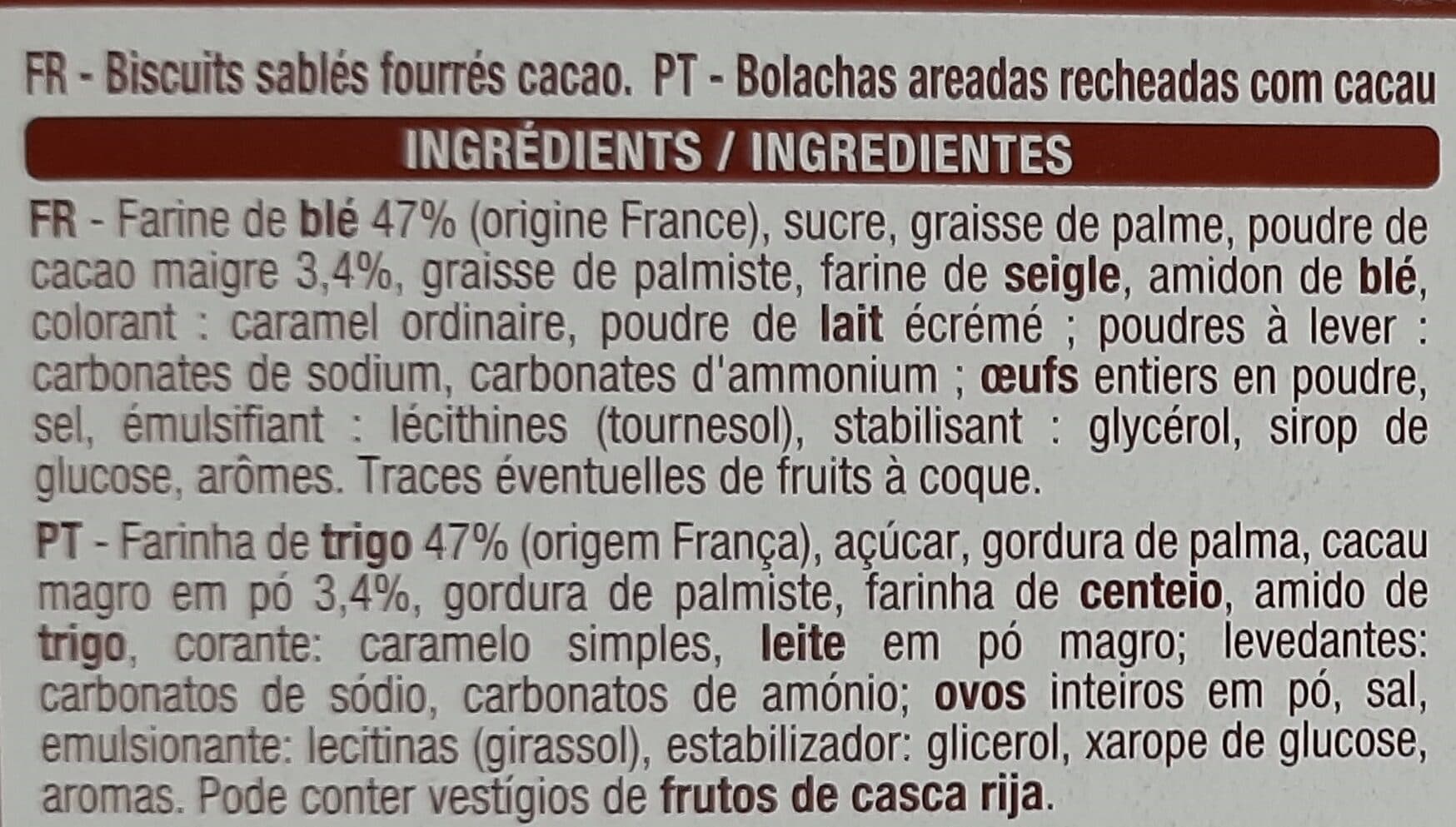 Auchan Croc' ton pote saveur chocolat packshot
