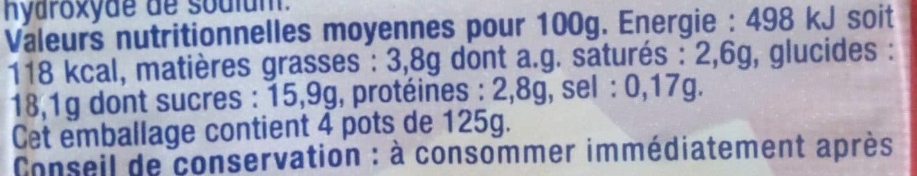 Auchan Crème dessert chocolat blanc packshot
