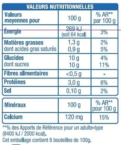 Auchan A BOIRE ! SAVEURSFRAISEFRAMBOISEABRICOT PECHE SANS arômes artificielsSOURCEcalcium vitamine D packshot