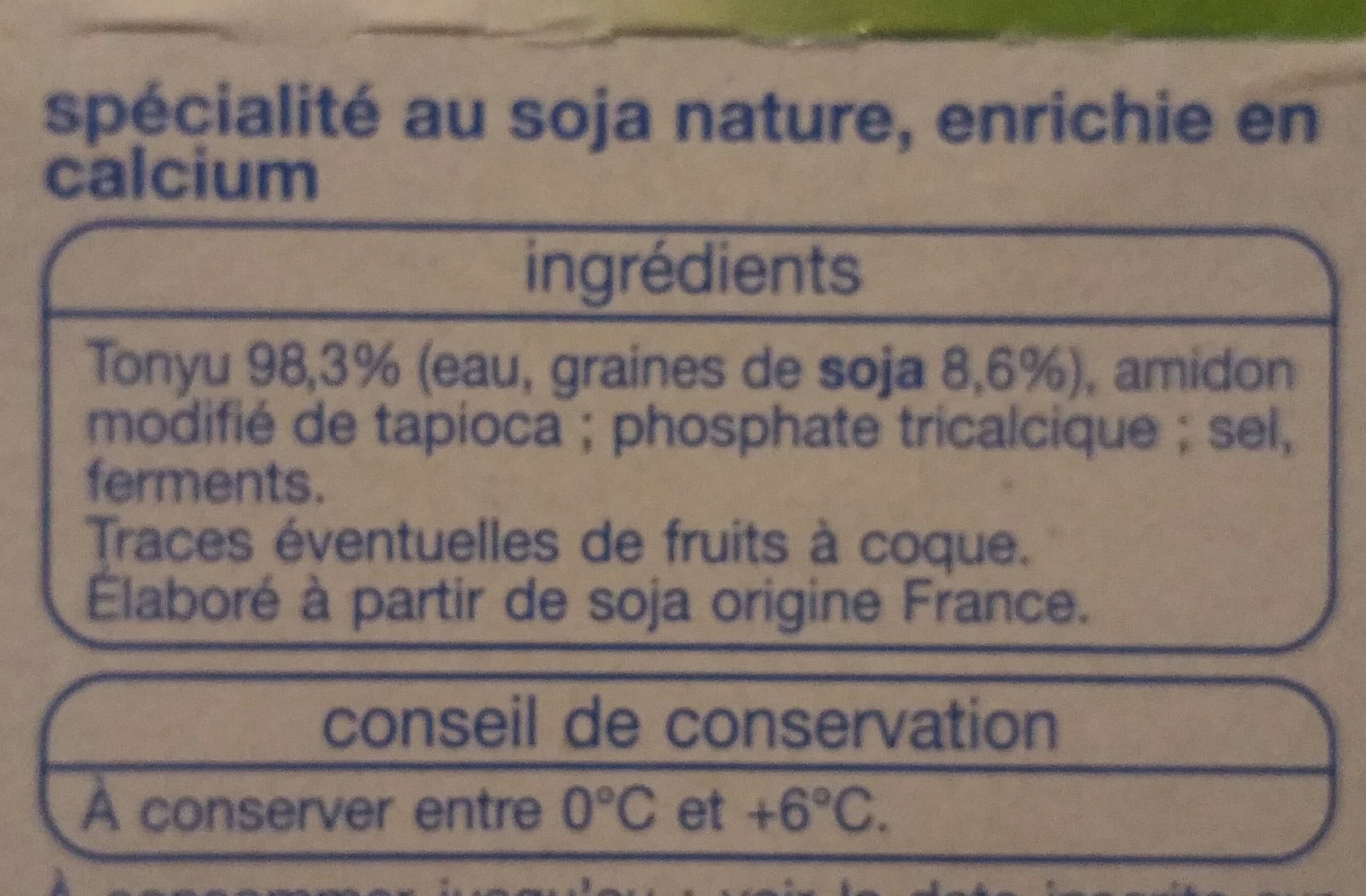 Auchan spécialité soja naturePicto Soja Origine France packshot