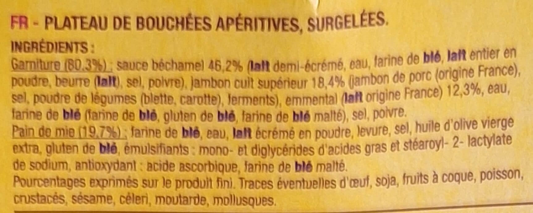 Auchan 20 mini croques monsieur jambon emmental packshot