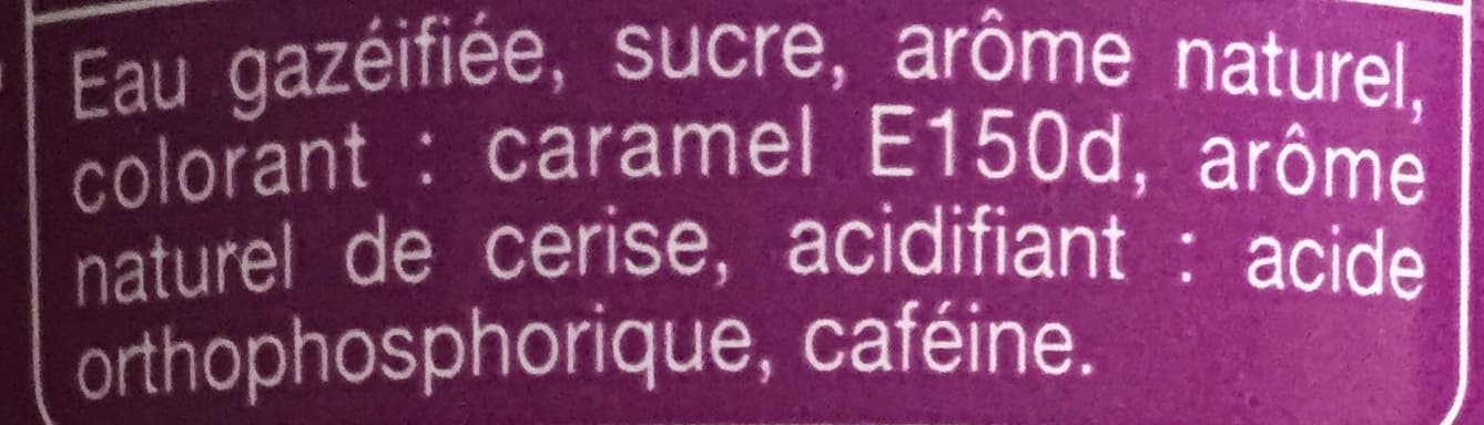 Auchan Cola cherry - Goût cerise packshot