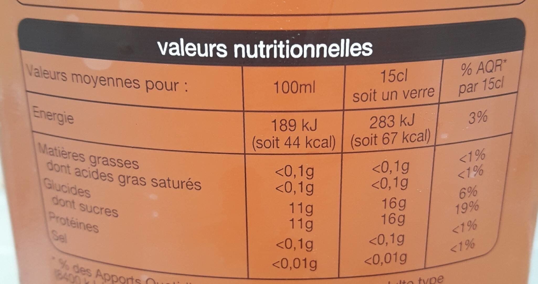 Auchan Cocktail sans alcool pêche packshot