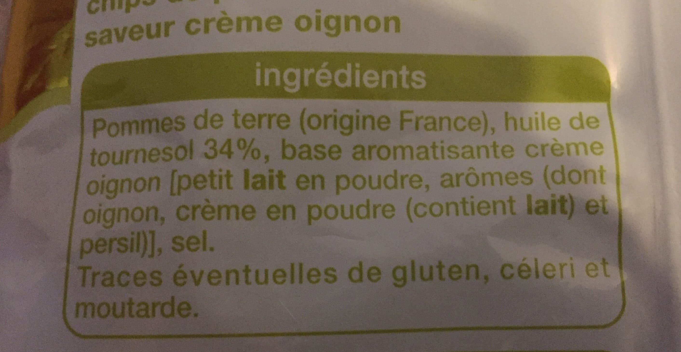Auchan Auchan craquantes saveur crème oignon packshot