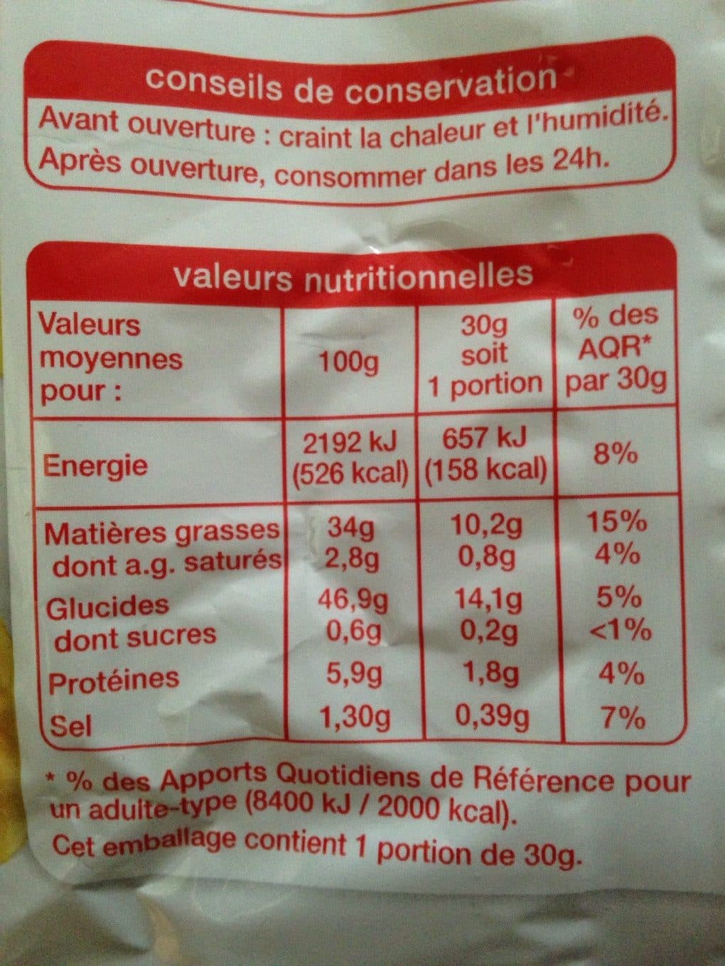 Auchan Chips nature packshot