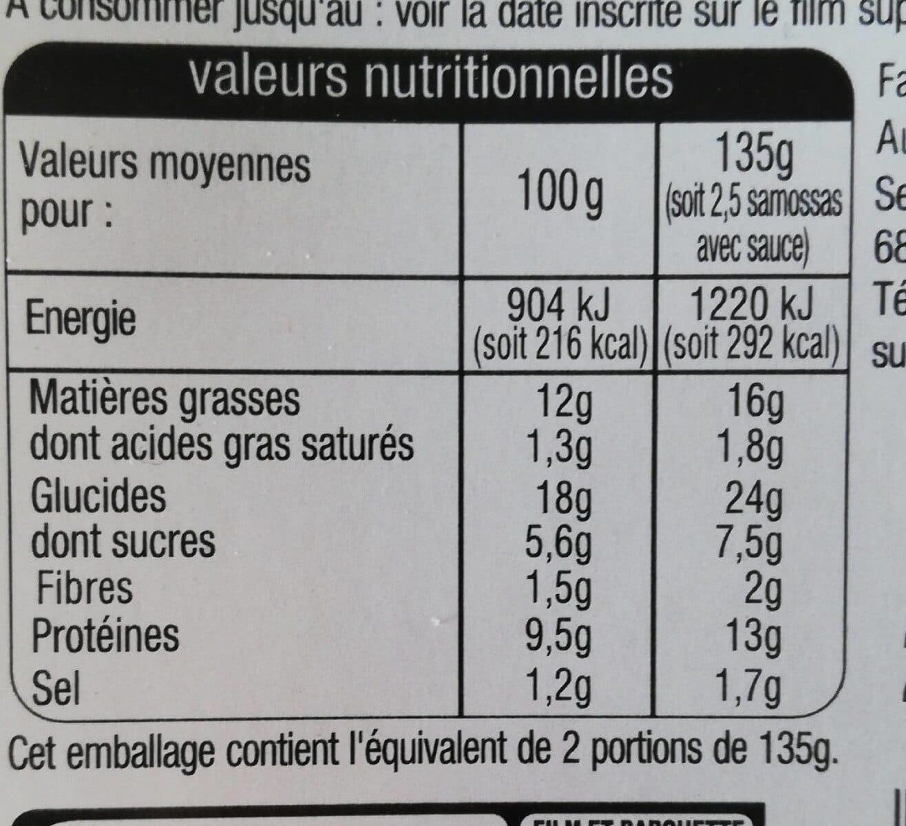 Auchan Recette d'indesamossa pouletsauces aigre douce4 +1 offert packshot