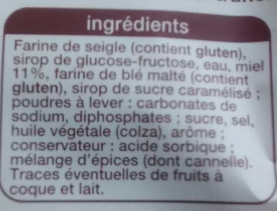 Auchan Pain d'épices fondant au miel packshot