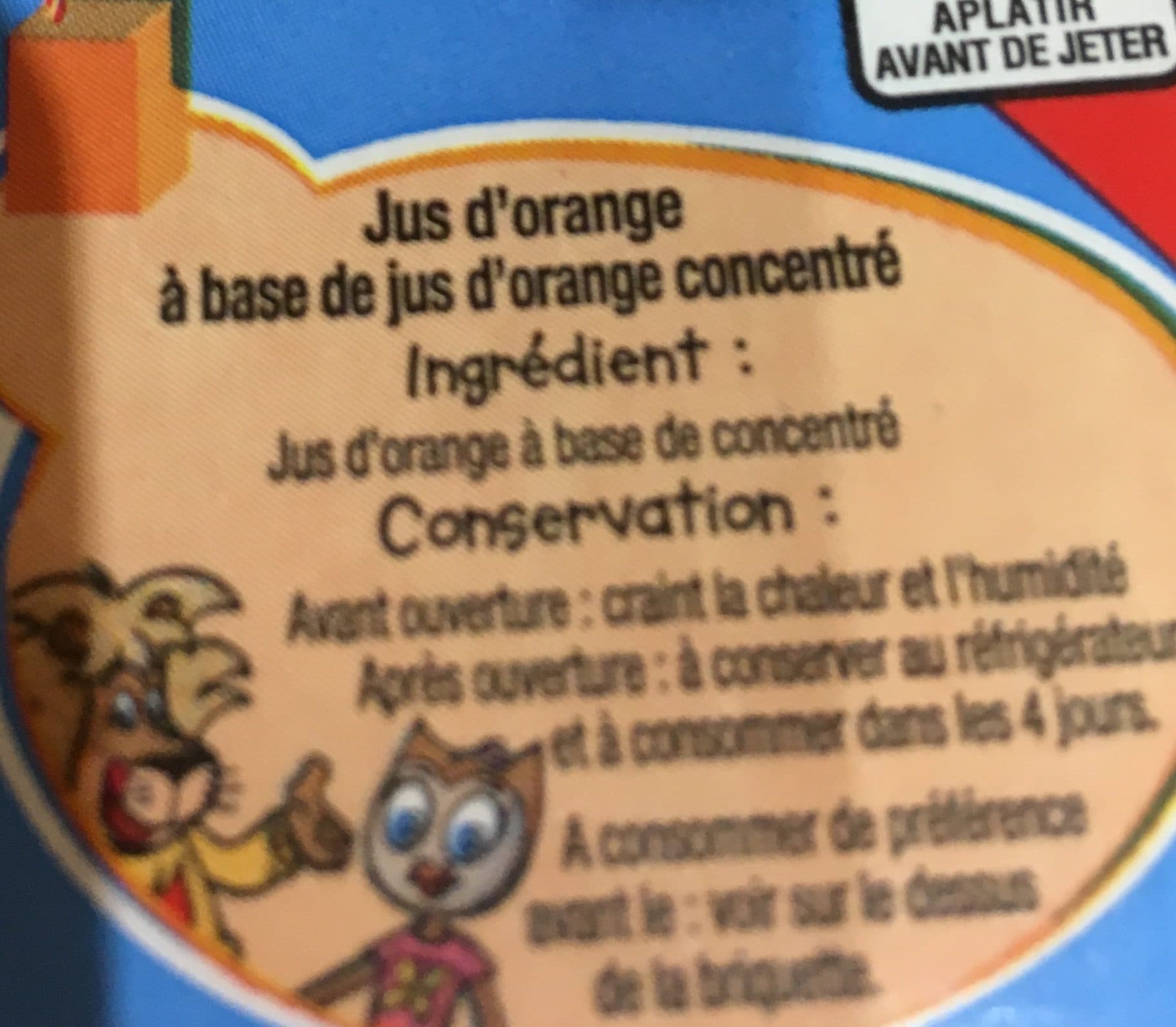 Auchan Auchan - jus d'orange à base de concentré packshot