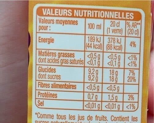 Auchan Auchan - jus d'orange à base de concentré packshot