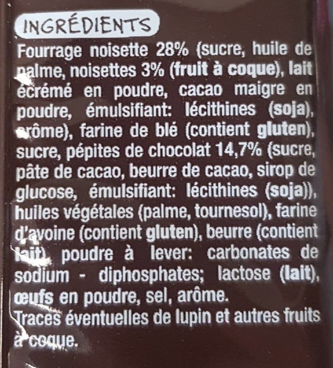 Auchan Les gourmands - Cookies cœur fondant chocolat noisette packshot