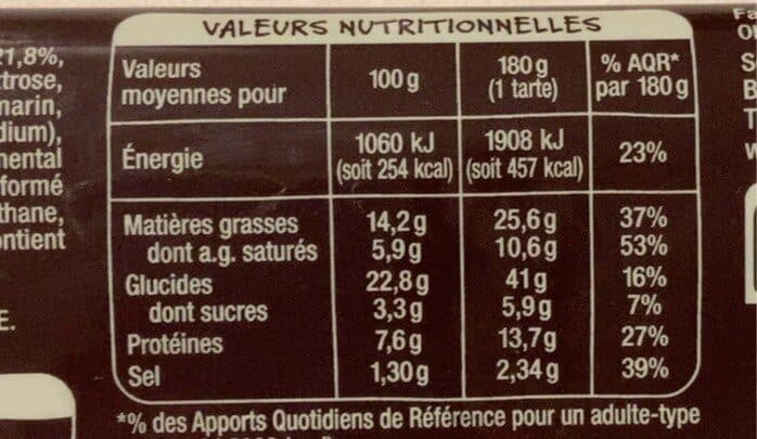 Auchan Flammekueche, fromage blanc, lardons fumés, oignons packshot