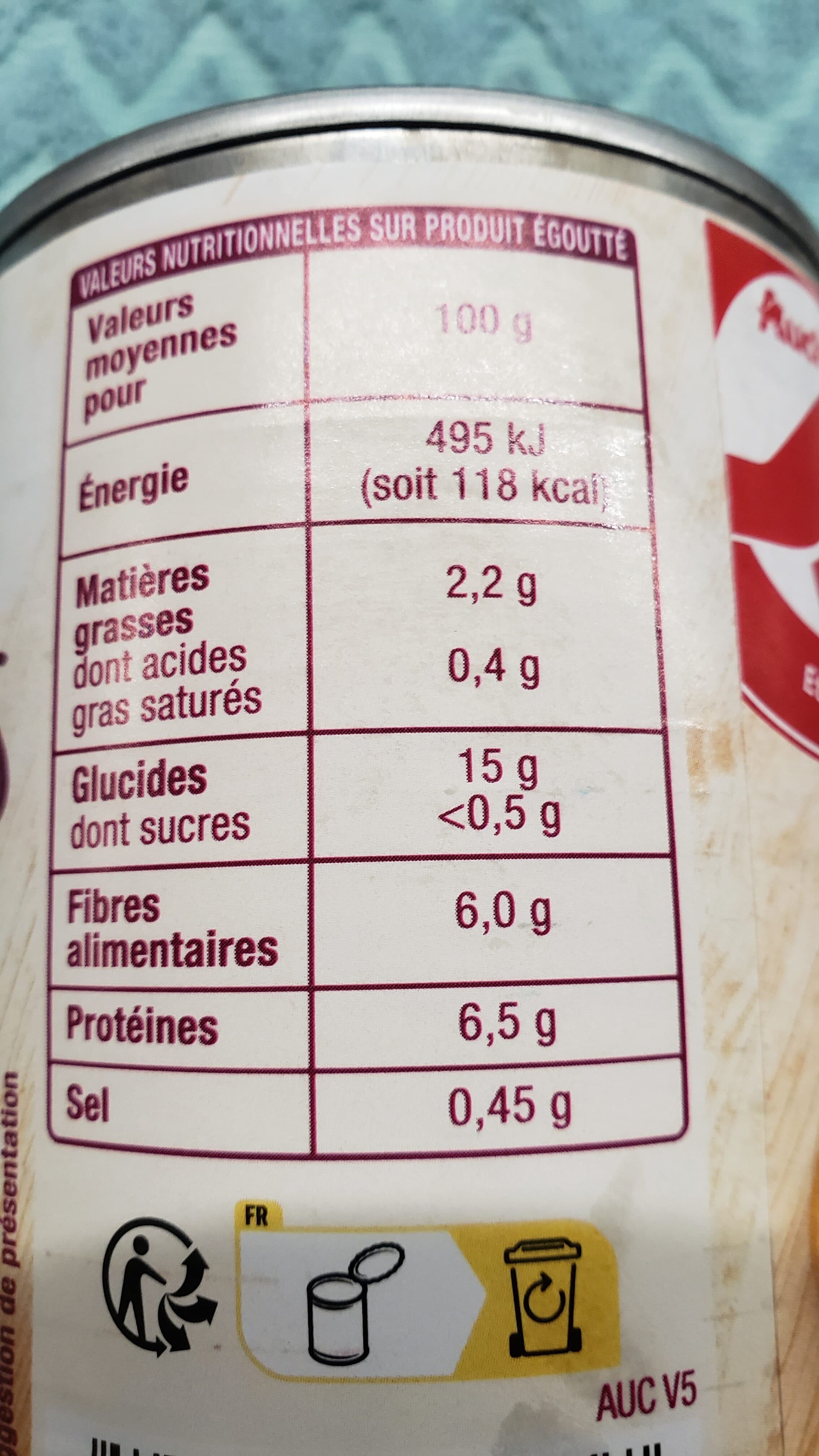 Auchan Pois Chiches packshot