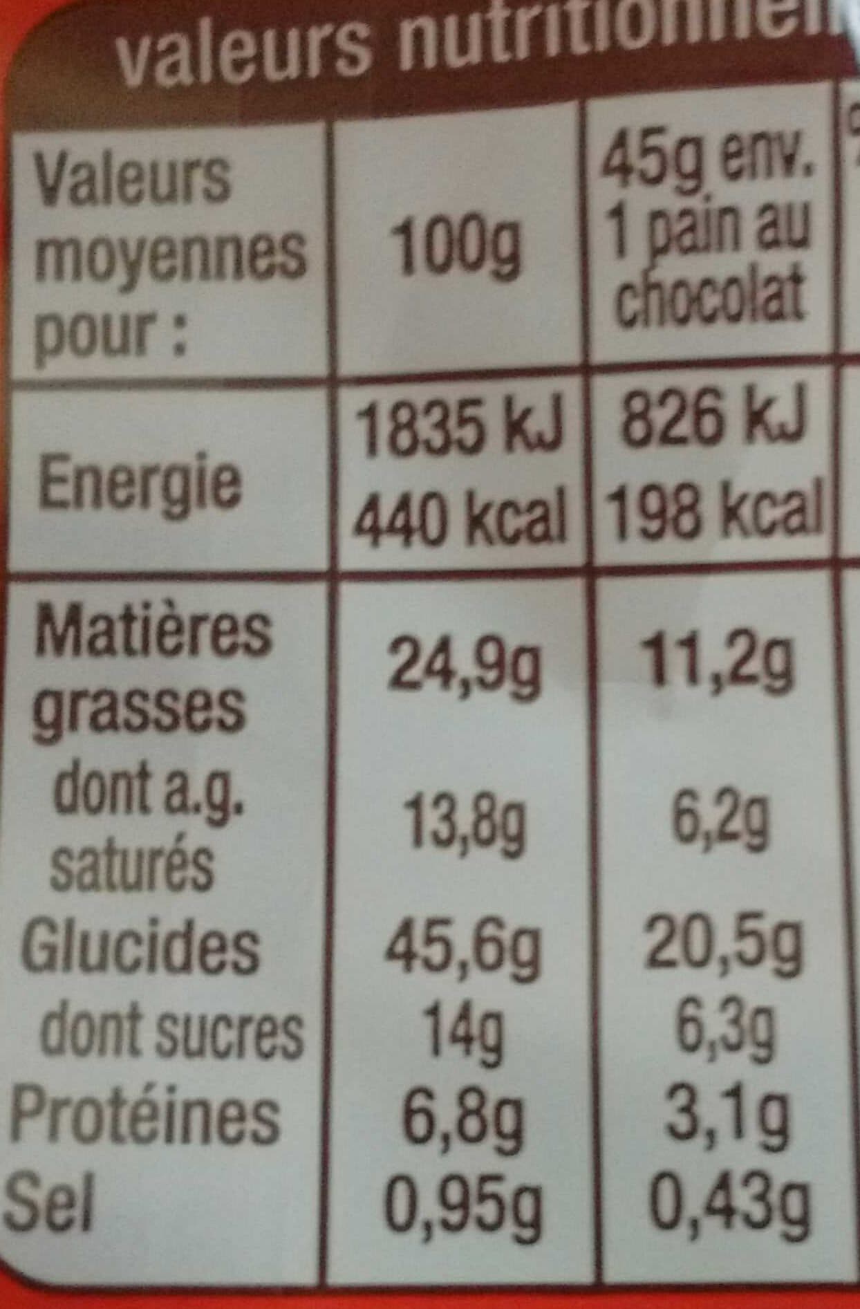 Auchan 8 pains au chocolat packshot