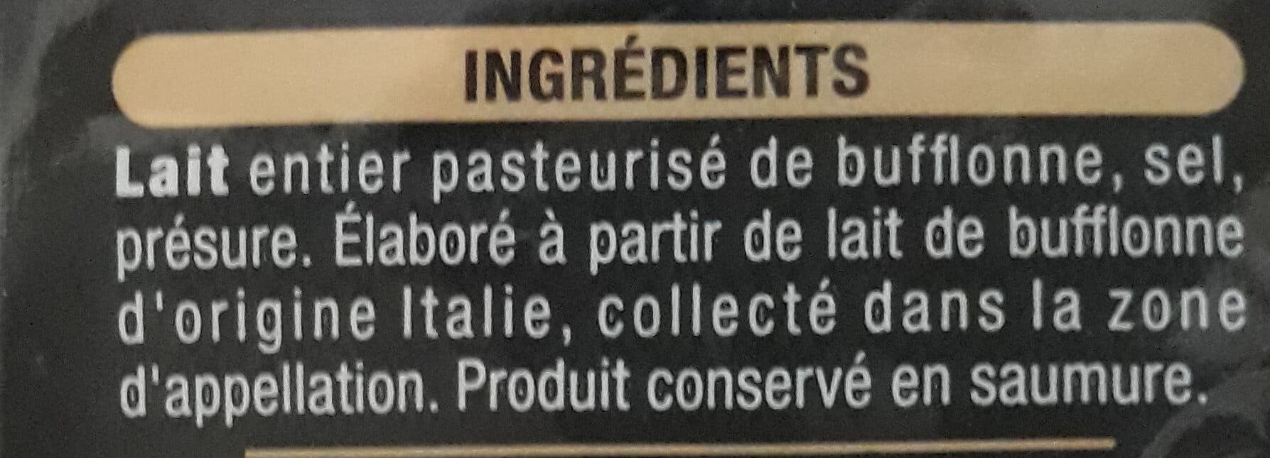 Auchan Mozzarella di bufala campana AOP packshot
