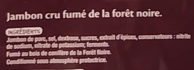 AUCHAN Jambon cru fumé de la forêt noire packshot