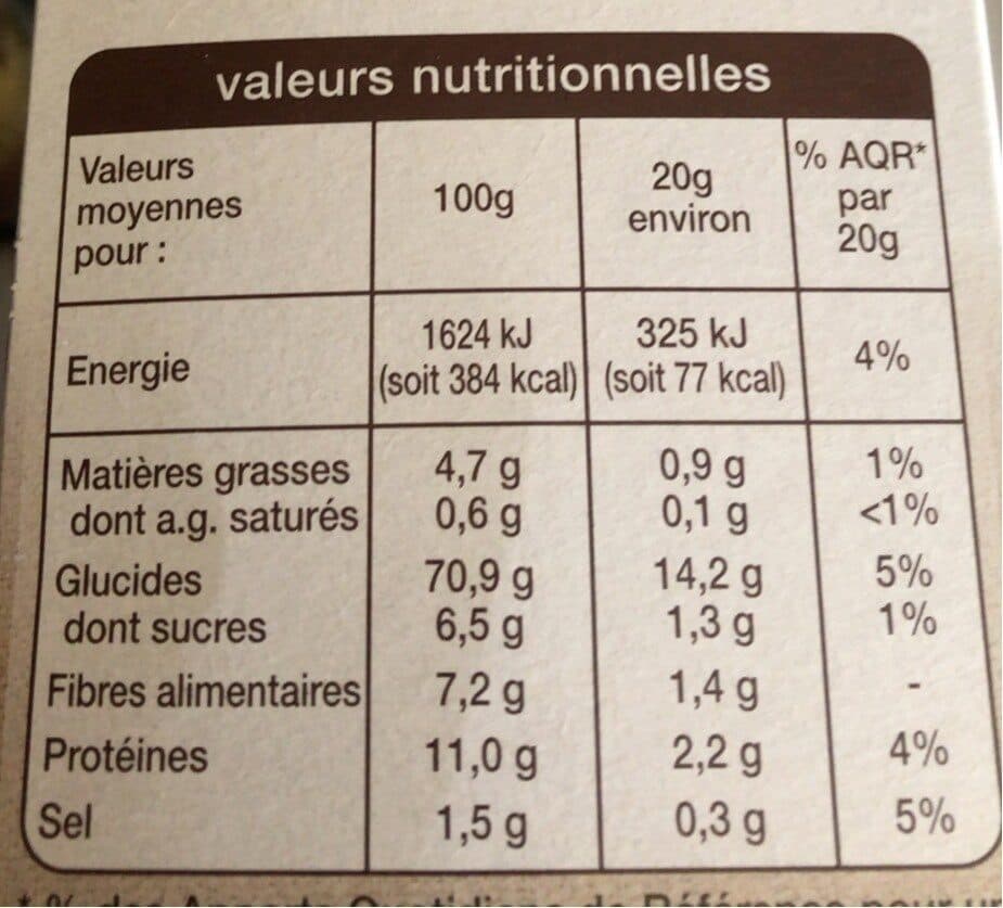 Auchan Pain grillé au blé complet packshot