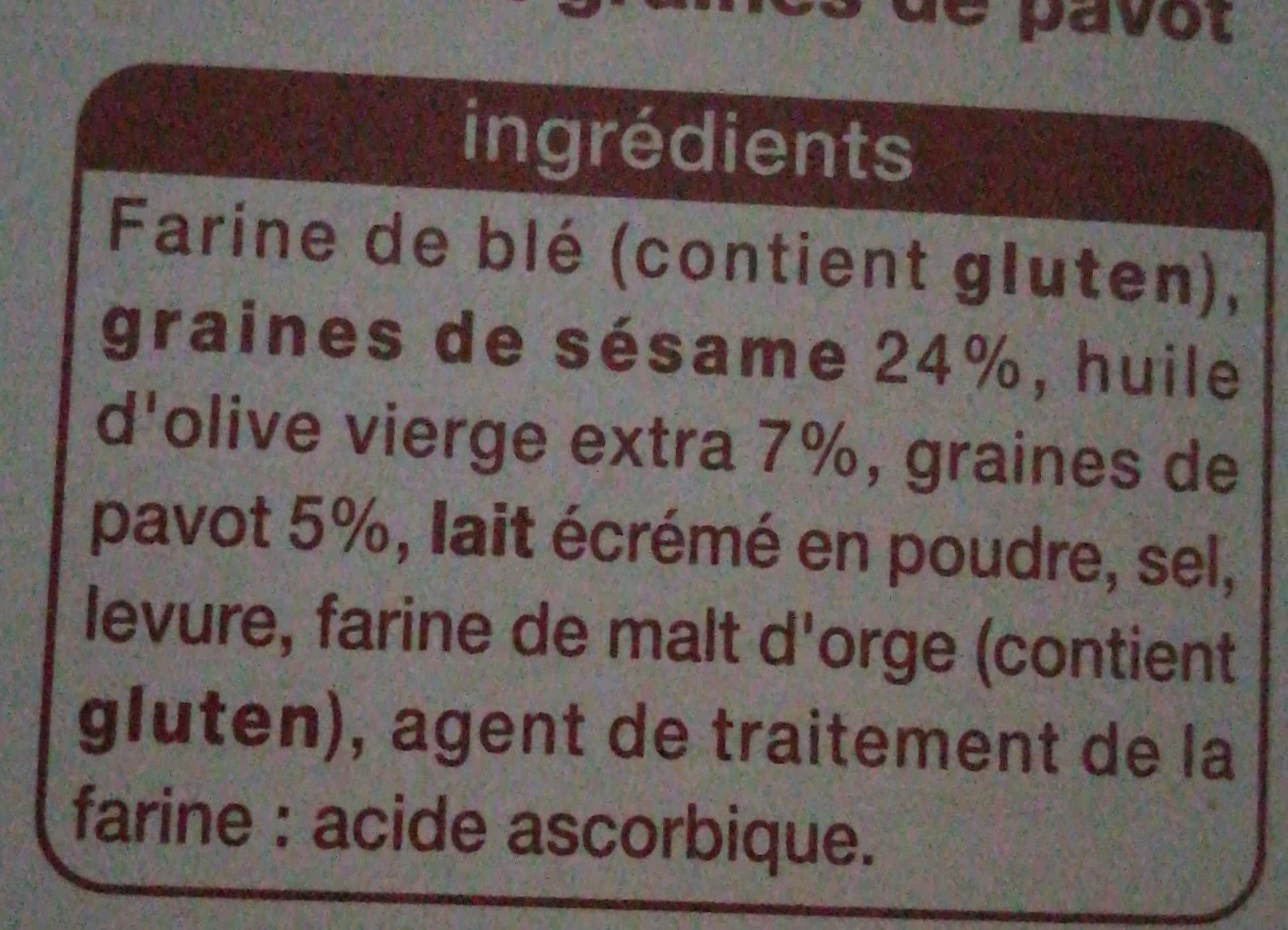 Auchan Gressins sésame pavot packshot