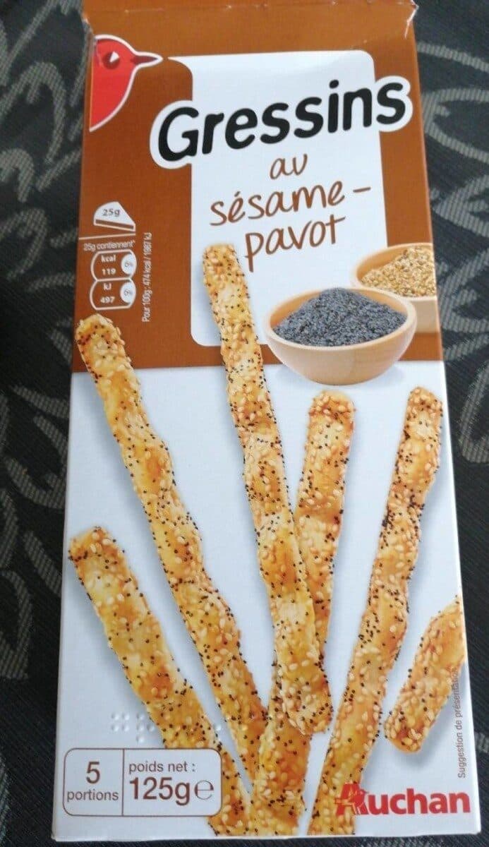 Auchan Gressins sésame pavot packshot