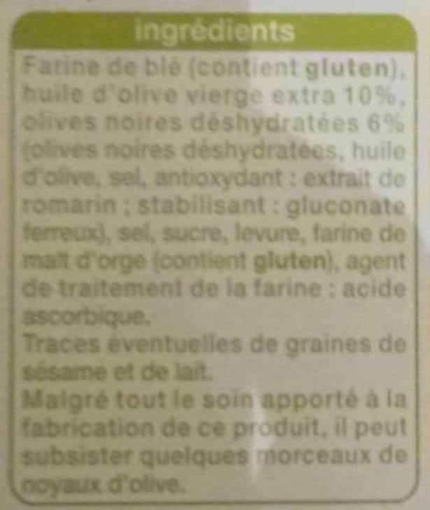Auchan Gressins aux olives packshot