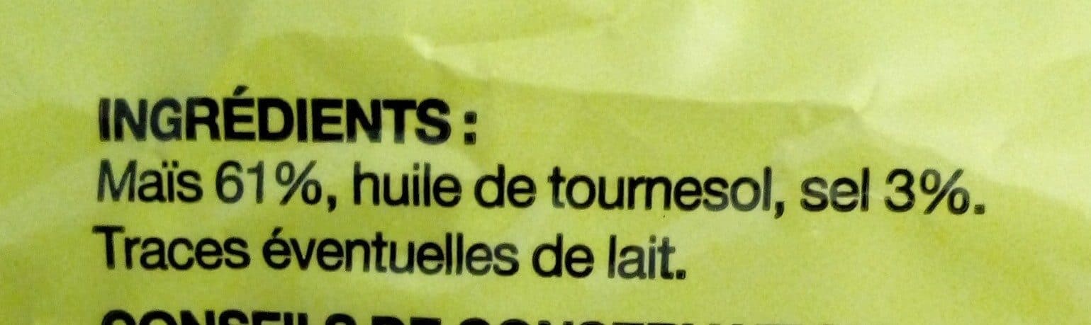 Auchan Pop corn salé packshot