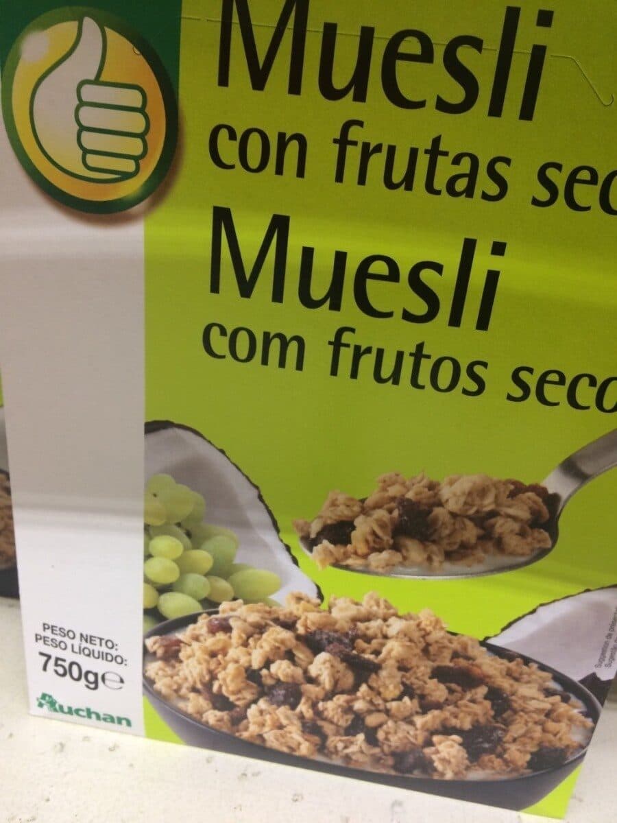 Auchan Muesli Croustillant aux fruits secs packshot