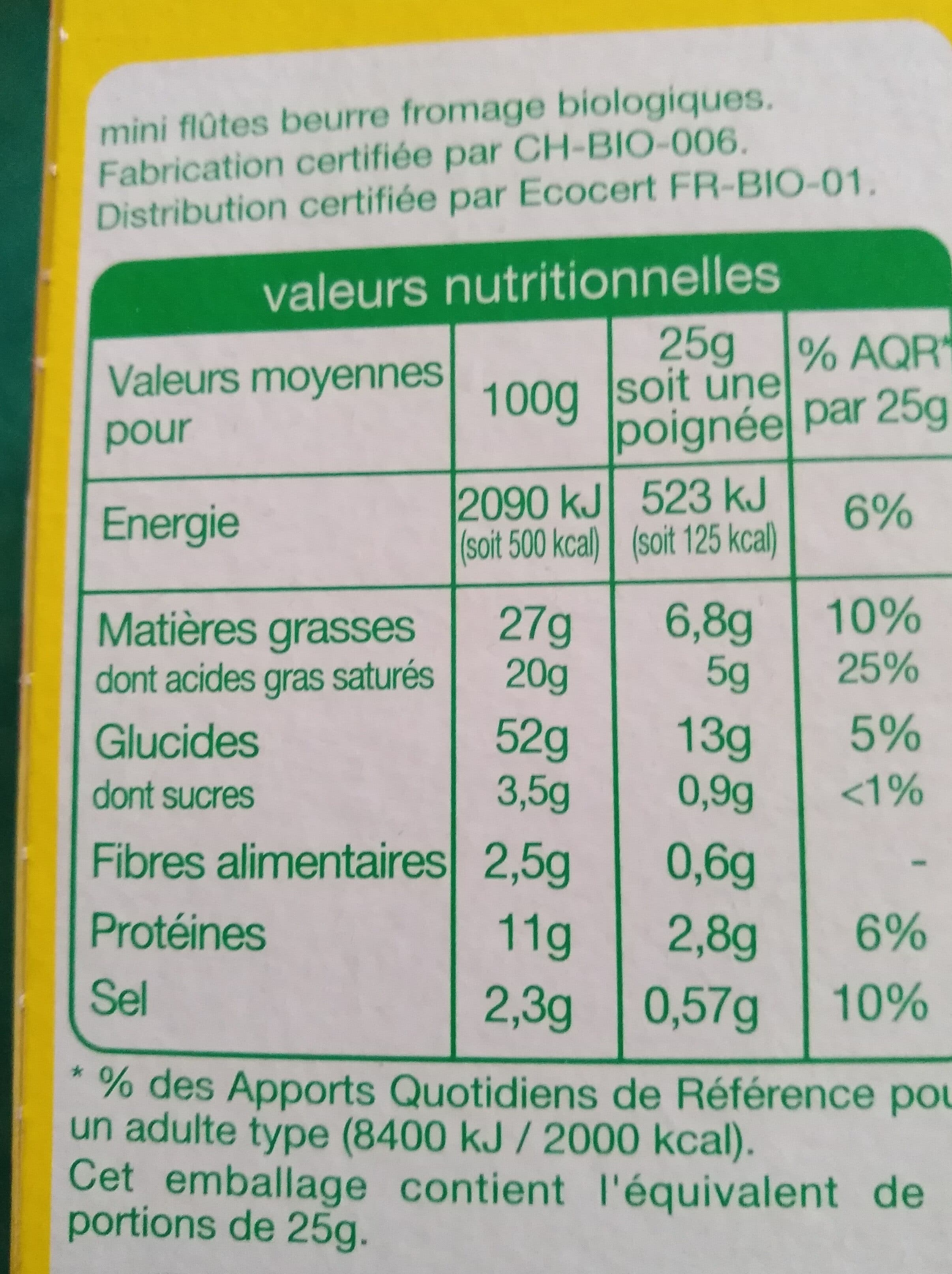 Auchan Mini Flûtes Fromage pur Beurre packshot