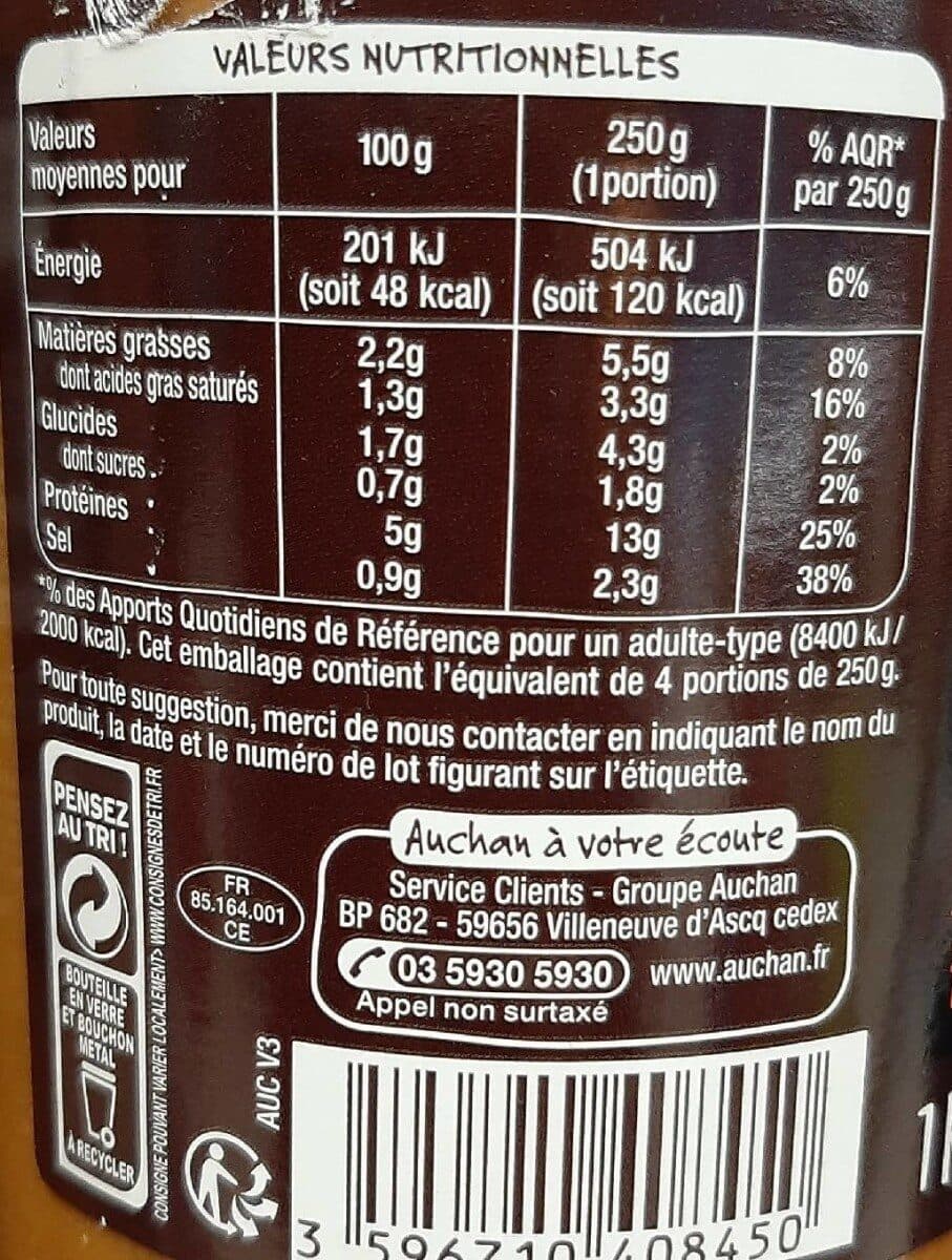Auchan Soupe de poissons et langoustineslégèrement crémée packshot