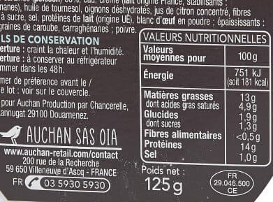Auchan Rillettes de sardines packshot