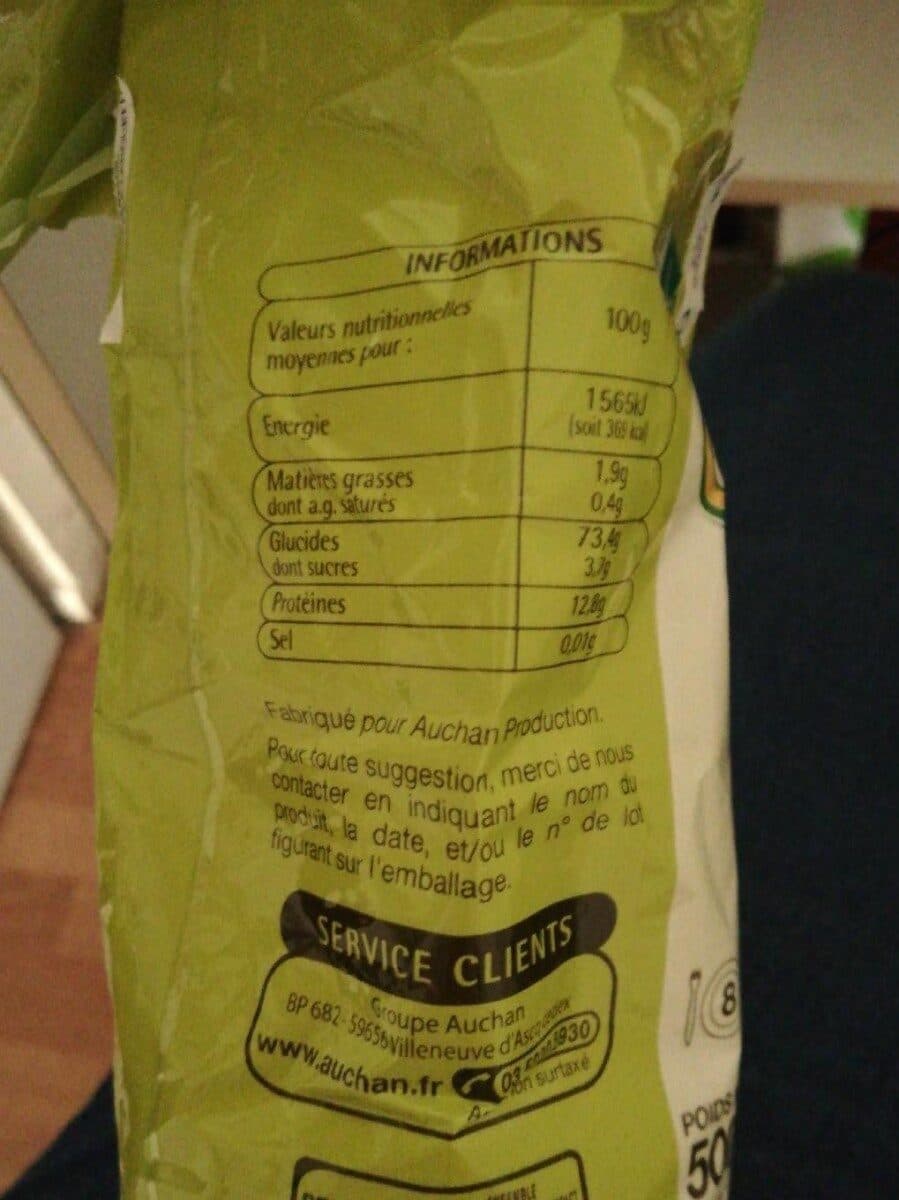 Auchan Coquillettes, Spaghetti : Pâtes alimentaires de qualité supérieure packshot