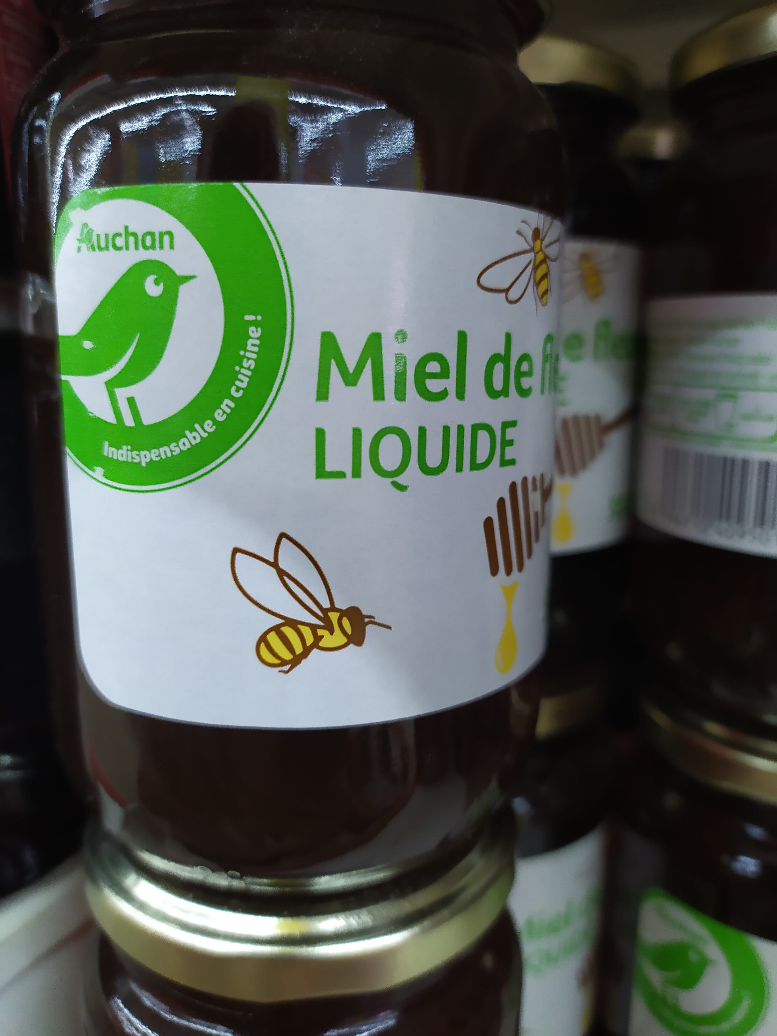 Auchan Miel de fleurs liquide packshot
