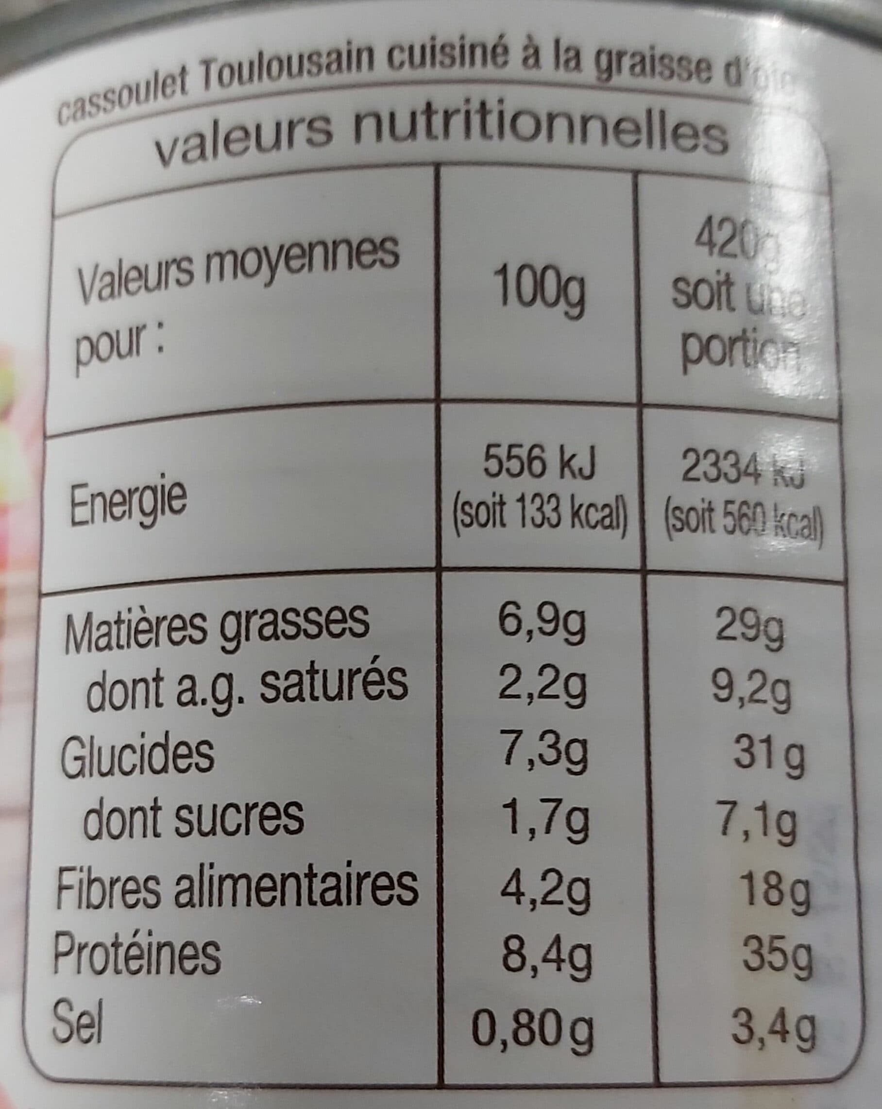 Auchan Cassoulet Toulousain cuisiné à la graisse d'oie packshot
