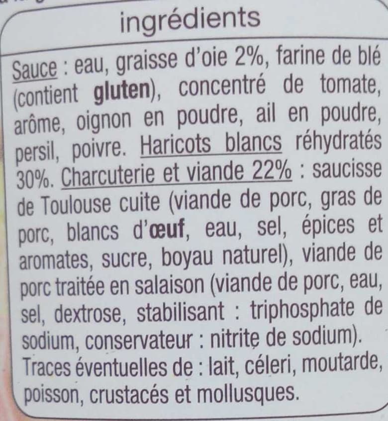 Auchan Cassoulet Toulousain cuisiné à la graisse d'oie packshot